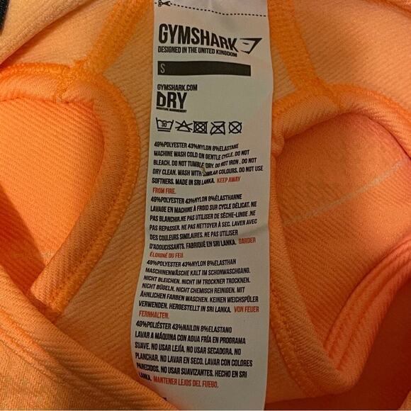 Gymshark Ultra‎ Seamless Crop Top in Neon Orange - Picture 6 of 6